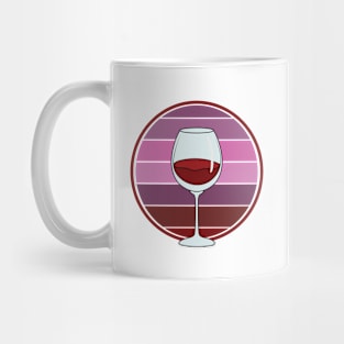 Mother's Day A Toast Glass of Red Wine Retro Vintage Mug